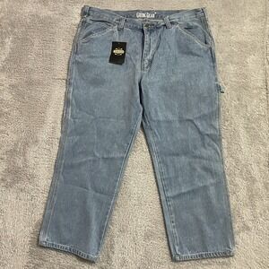 Guide Gear Jeans Mens Size 44x29 Carpenter Workwear Denim Blue Light Wash‎ NEW
